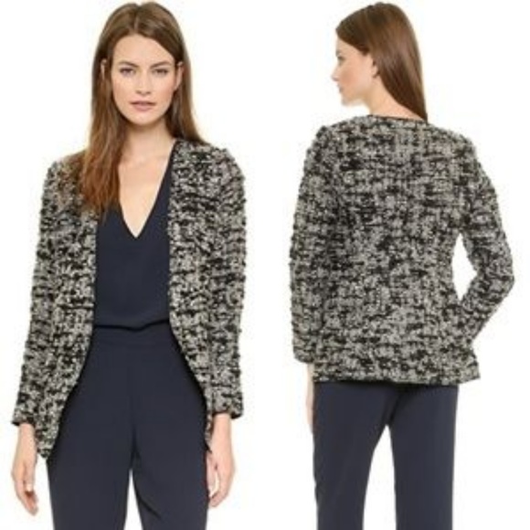 Club Monaco Lilias Boucle Wool Blend Blazer 2 - Picture 8 of 8